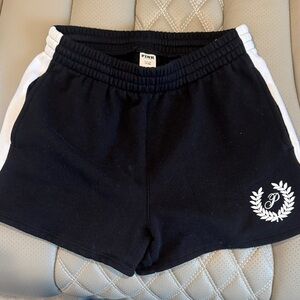 Women’s Black Shorts with White Side Panels